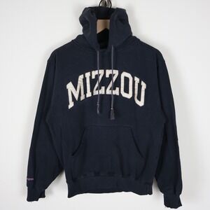 Vintage Y2K Mizzou Tigers Embroidered Glitter Logo Pullover Hoodie Small 20.5x23